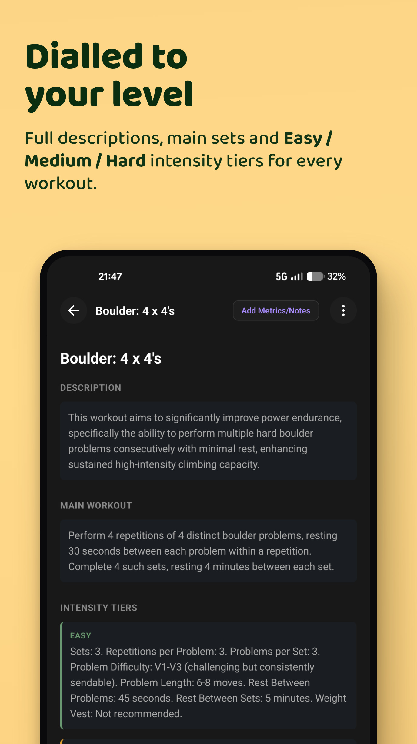 Dialled to your level — Easy / Medium / Hard tiers
